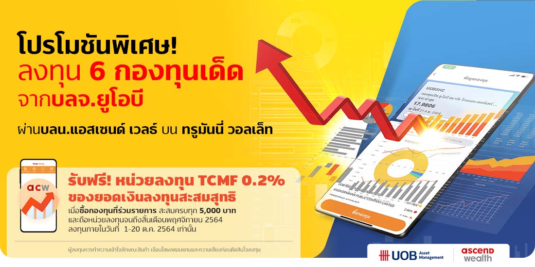 Start Investลงทุน 6 กองทุนเด็ด ฟรี! หน่วยลงทุน TCMF 0.2%1 ต.ค. 64 - 20 ต.ค. 64