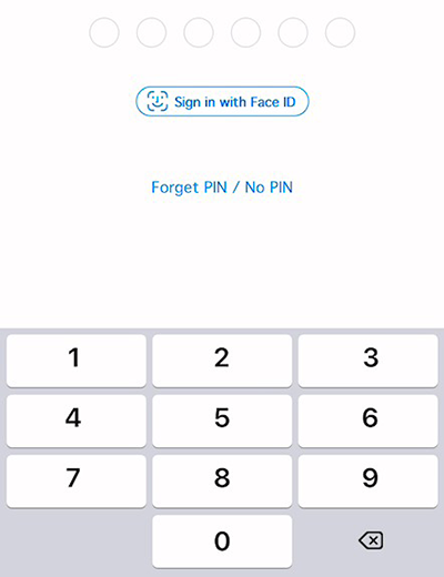2. ใส่ pin 6 / finger scan / face id <br />เข้าสู่ระบบเพื่อยืนยันตัวตน