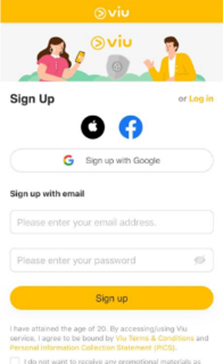 3. สมัครบัญชีด้วย E-mail, Facebook หรือ Apple ID