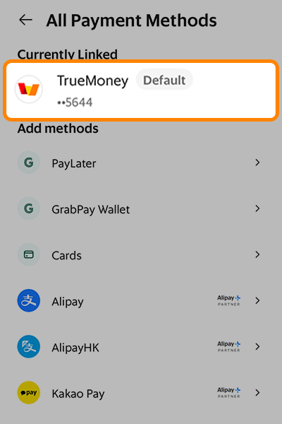 4. You will need to sign in, enter your mobile phone number, and input your password to confirm TrueMoney account linking.