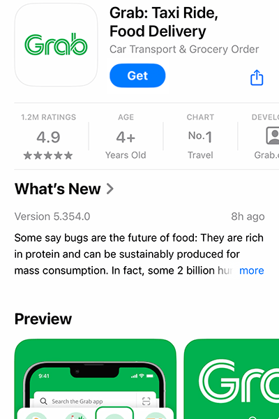 1. Download <b>Grab</b> app