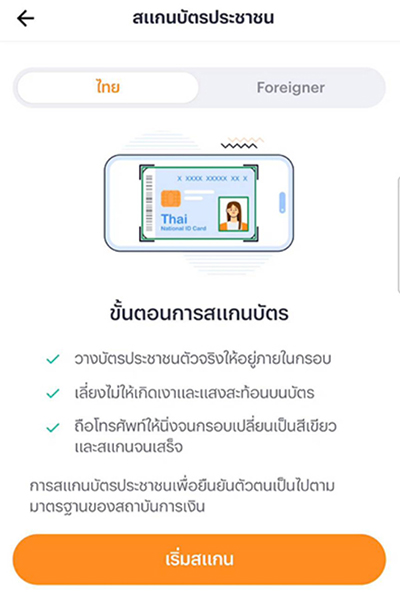 topup-promotion-18-howto-register-3 3. ดูขั้นตอน และกดปุ่ม <b>เริ่มสแกน</b>