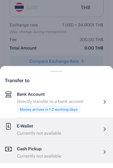 3. Select receiving method