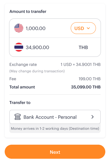 3. Confirm the transaction information