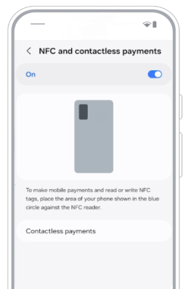 5. กด <b>เปิด</b> การจ่ายด้วย NFC